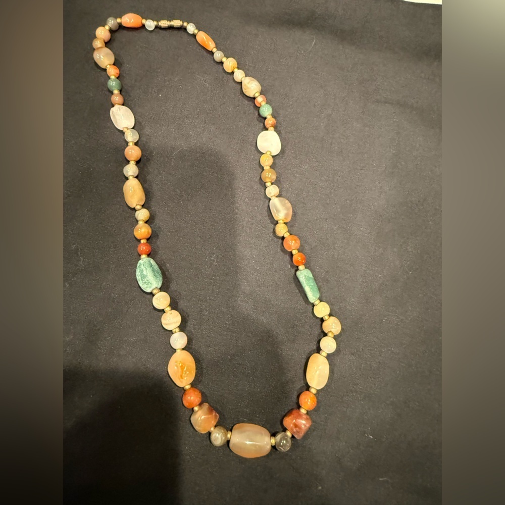 Himalayan Old Beads From Ancient Indo-Tibetan Antique Agate Beads Necklace Mala - Picture 7 of 12